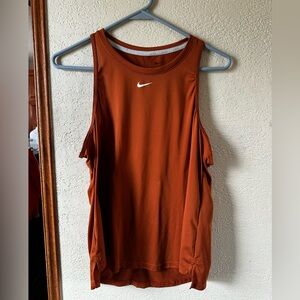 Nike Woman’s  Tank Top Rust Orange with White Swoosh